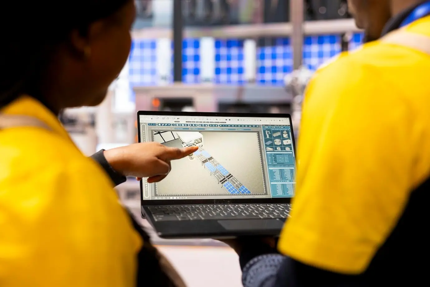 Эксперты умной фабрики, оптимизирующие сборочную линию и конвейерные ленты.